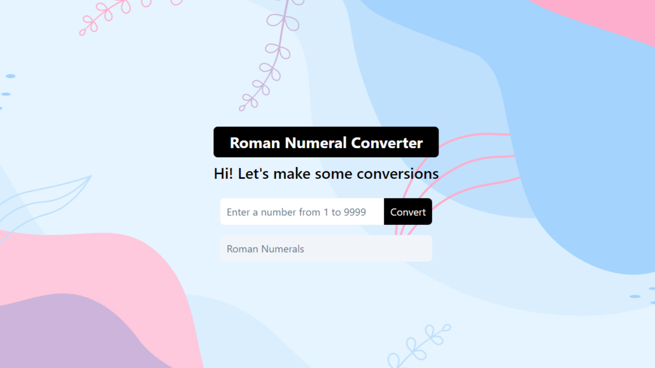 Roman Numeral Converter